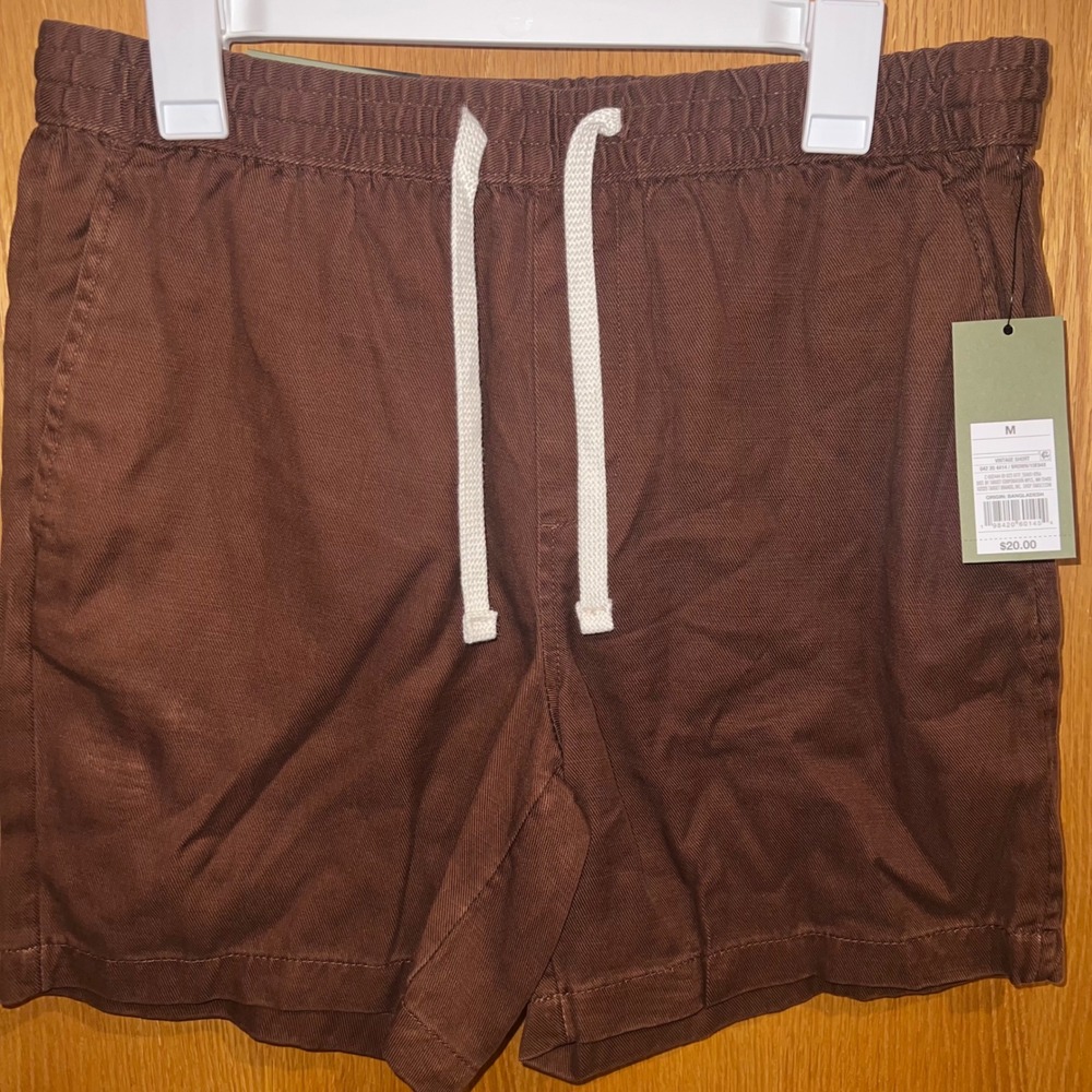 Goodfellow‎ & Co Vintage Pull-On Shorts Mens Size S Brown 7" Inseam NWT